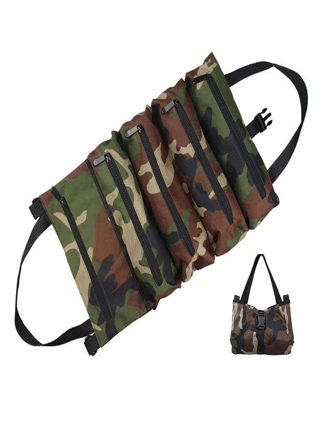PAHAL Roll-upWrench Pouch Tool Bag Nylon Heavy Duty Waterproof for Tools of All Mechanic 5 Zipper Pockets - Image 1